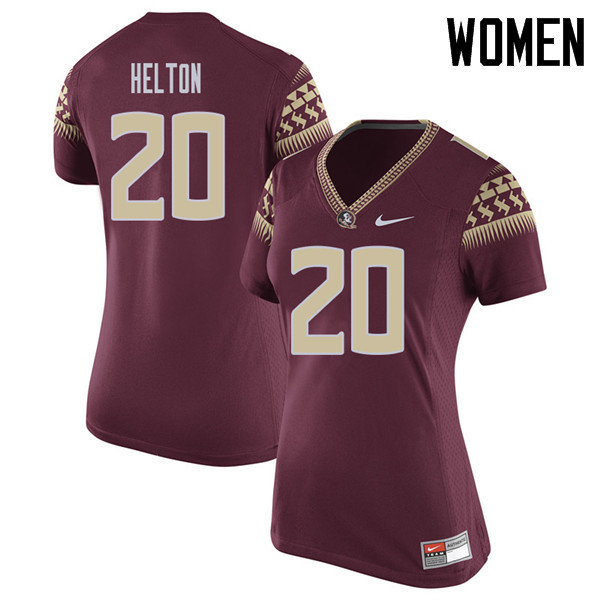 Women #20 Keyshawn Helton Florida State Seminoles College Football Jerseys Sale-Garent